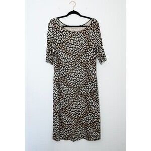 Talbots S Midi Dress 3/4 sleeve animal print event